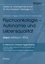 Psychoonkologie – Autonomie und Lebensqualität - dapo-Jahrbuch 2016